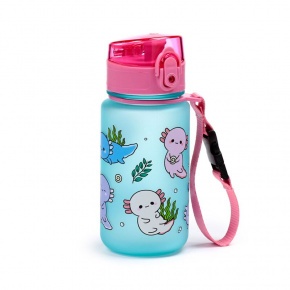 Puckator kulacs, 350ml, csőrös, ütésálló, világoskék, Axolotl Édes Állatok