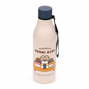 Puckator rozsdamentes acél thermo kulacs, 500ml, Sushi Club - Pusheen Macska