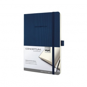 Sigel Conceptum notesz, vonalas, A5, 14,8x21cm, s.kék, számozott oldalak, gumipánt, Softcover