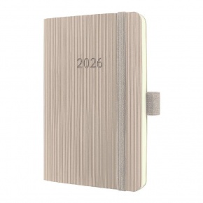 Sigel Conceptum határidőnapló, 2026, 9,3x14 cm heti, taupe, puhafedelű