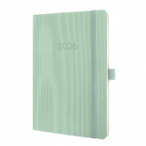 Sigel Conceptum határidőnapló, 2026, 13,5x21 cm heti, mentazöld, puhafedelű