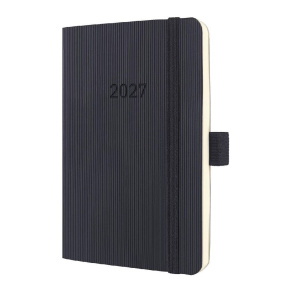 Sigel Conceptum határidőnapló 9,3x14 cm heti, fekete, puhafedelű 2027