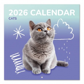Grupo Erik falinaptár (30x30 cm), 2026, Macskák