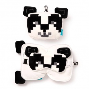 Puckator utazópárna szemmaszkkal, plüss, Panda