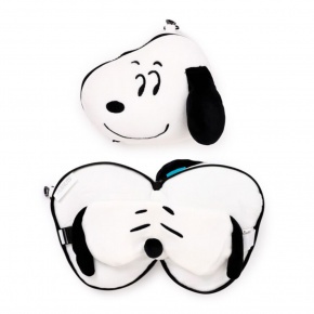 Puckator utazópárna szemmaszkkal, plüss, Snoopy (6)
