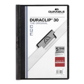 Durable Duraclip clip-mappa, 30 lapig, fekete
