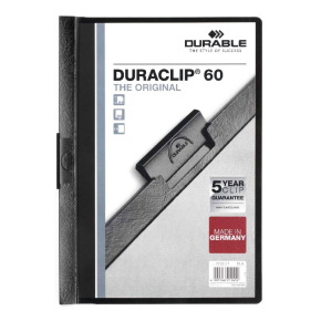 Durable Duraclip clip-mappa, 60 lapig, fekete