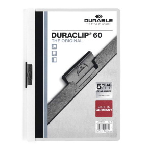Durable Duraclip clip-mappa, 60 lapig, fehér