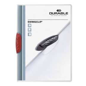Durable Swingclip clip-mappa, 30 lapig, piros