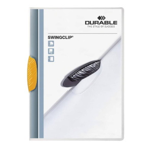 Durable Swingclip clip-mappa, 30 lapig, sárga