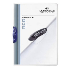 Durable Swingclip clip-mappa, 30 lapig, sötétkék