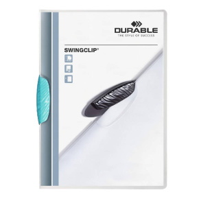 Durable Swingclip clip-mappa, 30 lapig, türkizkék
