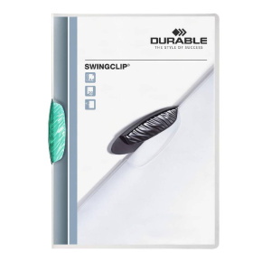 Durable Swingclip clip-mappa, 30 lapig, petrol kék