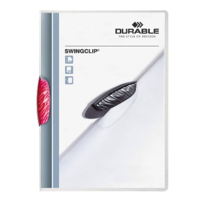 Durable Swingclip clip-mappa, 30 lapig, bordó
