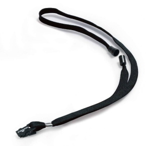 Durable kártyatartó, textilszalagos, 44cm, csiptetővel, fekete