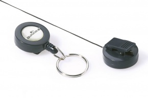 Durable kihúzható névkitűzőtartó, kulcskarikával