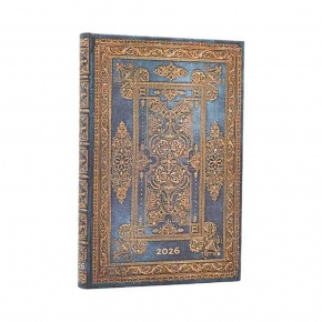 Paperblanks határidőnapló 2026, Blue Luxe, Mini, HOR