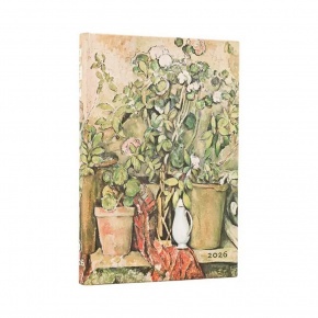 Paperblanks határidőnapló 2026, Cezannes Terracotta Pots and Flowers Mini, HOR