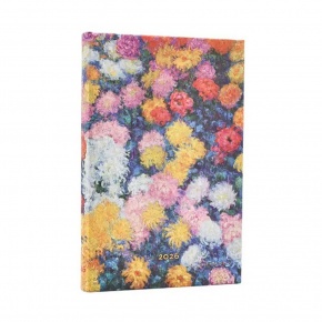 Paperblanks határidőnapló 2026, Monets Chrysanthemums, Mini, HOR