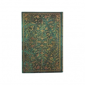 Paperblanks határidőnapló 18 hó (2026.júl-2027.dec.heti), mini, horizontal, Emerald Flower