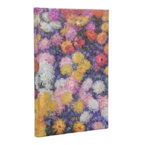 Paperblanks határidőnapló 2027 Monets Chrysanthemums Mini, (horizontal)