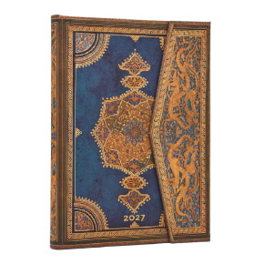 Paperblanks határidőnapló 2027 Safavid Indigo Midi, (horizontal)