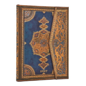Paperblanks határidőnapló 2027 Safavid Indigo Midi, (vertical)