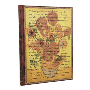 Paperblanks határidőnapló 2027 Van Gogh, Sunflowers Ultra, (vertical)