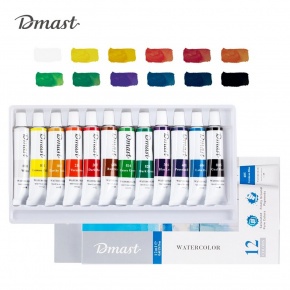 DELI DMAST Akvarellfesték készlet 12ml/12 tubusos