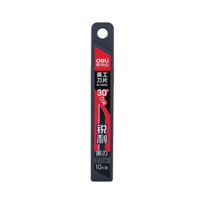 DELI Pro Black Univerzális vágókés, 9 mm, 30 fokos penge, fekete