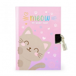 Legami kulcsos napló (15,5x11, 328old), cicás WONDERLAND