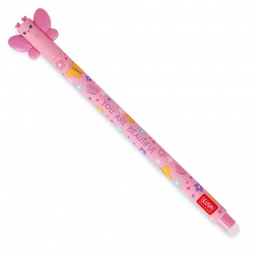 Legami zselés toll, radírozható, pillangó, pink tintával STATIONERY