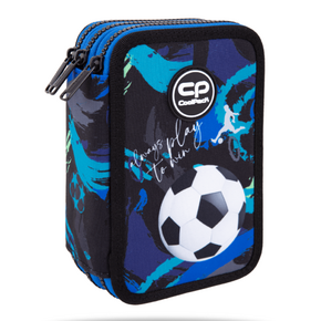 CoolPack Töltött tolltartó 3 emeletes 2026 JUMPER 3 Football Navy