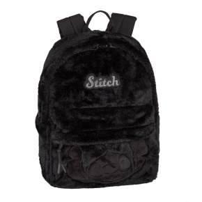 CoolPack Hátitáska Disney Stitch Fluffy plüss Black