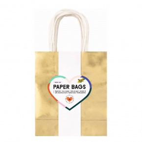 Folia ajándéktasak 18x8x21cm, M, 110g, fényes arany (5)