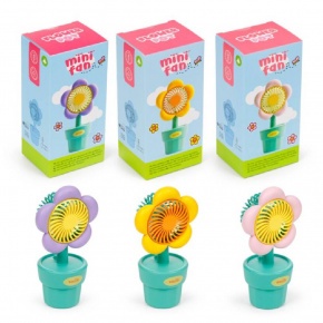 Puckator mini ventilátor, USB töltővel, cserepes virág
