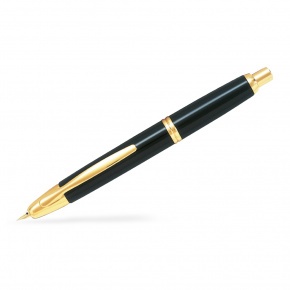 Pilot Capless GOLDEN ACCENTS töltőtoll, FEKETE - (M) heggyel (web)