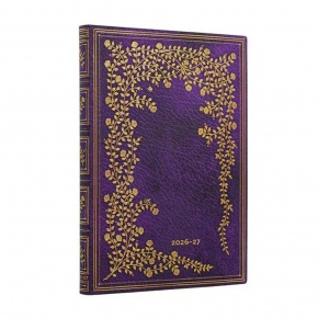 Paperblanks határidőnapló 18 hó (2026.júl-2027.dec.heti), midi, horizontal, Flexis, New York Rose