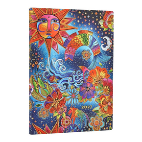 Paperblanks határidőnapló 2027 Celestial Magic Midi, (horizontal) puhafedelű