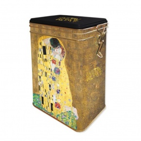 Fridolin Csatos fémdoboz, dombornyomott, 11x18x7,4cm, Klimt: The Kiss