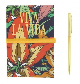 Blueprint kézitáskába való jegyzetfüzet tollal, Frida Kahlo