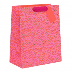 BSB ajándéktasak (31,5x26x13,5 cm) rózsaszín, apró szíves, Pink Passion (6)