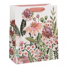 BSB Glick ajándéktasak (20x22,5x10 cm) rózsaszín virágos, Flower Patch (5)