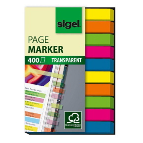 Sigel jelölőcímke, 10x40db, 5-féle szín