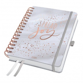 Sigel Jolie határidőnapló, 2026, spirálos, 16,8x21,5 cm, heti, Glittery Joy