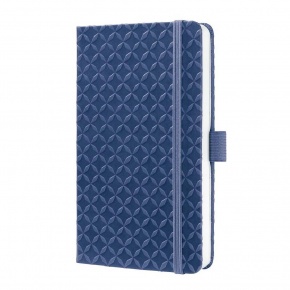 Sigel Jolie notesz, vonalas 9,5x15cm, gumipánttal, indigo kék