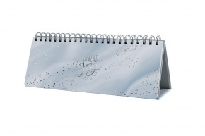 Sigel Jolie asztali naptár, 30x11,4x17 cm, heti, szürke, Glittery Joy