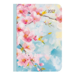 BSB határidőnapló (10,7x15,2 cm, heti) Blossom, virágszirom, Lady Journal 2027
