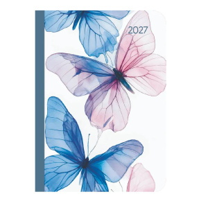 BSB határidőnapló (10,7x15,2 cm, heti) Butterfly, pillangó, Lady Journal 2027