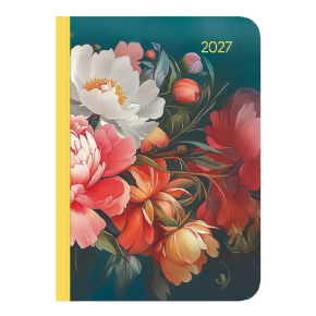BSB határidőnapló (10,7x15,2 cm, heti) Flowers, virágok, Lady Journal 2027
